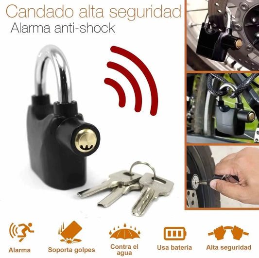 Candado anti robo con alarma