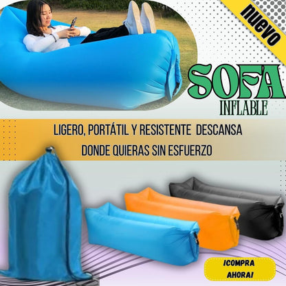 CAMA SOFÁ INFLABLE EXTERIOR INNOVADOR🤯