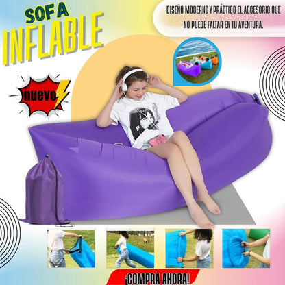 CAMA SOFÁ INFLABLE EXTERIOR INNOVADOR🤯